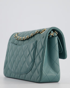 *HOT* Chanel Duck Egg Blue Small Double Flap Bag in Lambskin Leather with Champagne Gold Hardware