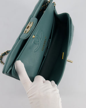 *HOT* Chanel Duck Egg Blue Small Double Flap Bag in Lambskin Leather with Champagne Gold Hardware