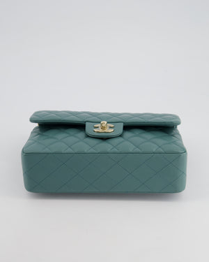 *HOT* Chanel Duck Egg Blue Small Double Flap Bag in Lambskin Leather with Champagne Gold Hardware