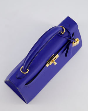 Hermès Kelly 25cm Sellier Bag in Bleu Royal Epsom Leather with Gold Hardware