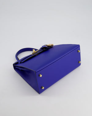 Hermès Kelly 25cm Sellier Bag in Bleu Royal Epsom Leather with Gold Hardware