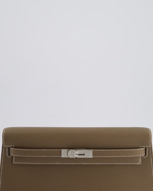 *NEW RELEASE* Hermès Kelly Elan Bag in Etoupe Epsom Leather with Palladium Hardware