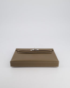 *NEW RELEASE* Hermès Kelly Elan Bag in Etoupe Epsom Leather with Palladium Hardware