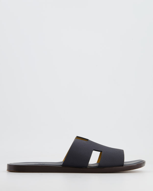 Hermès Dark Navy Izmir Epsom Sandals Size EU 40