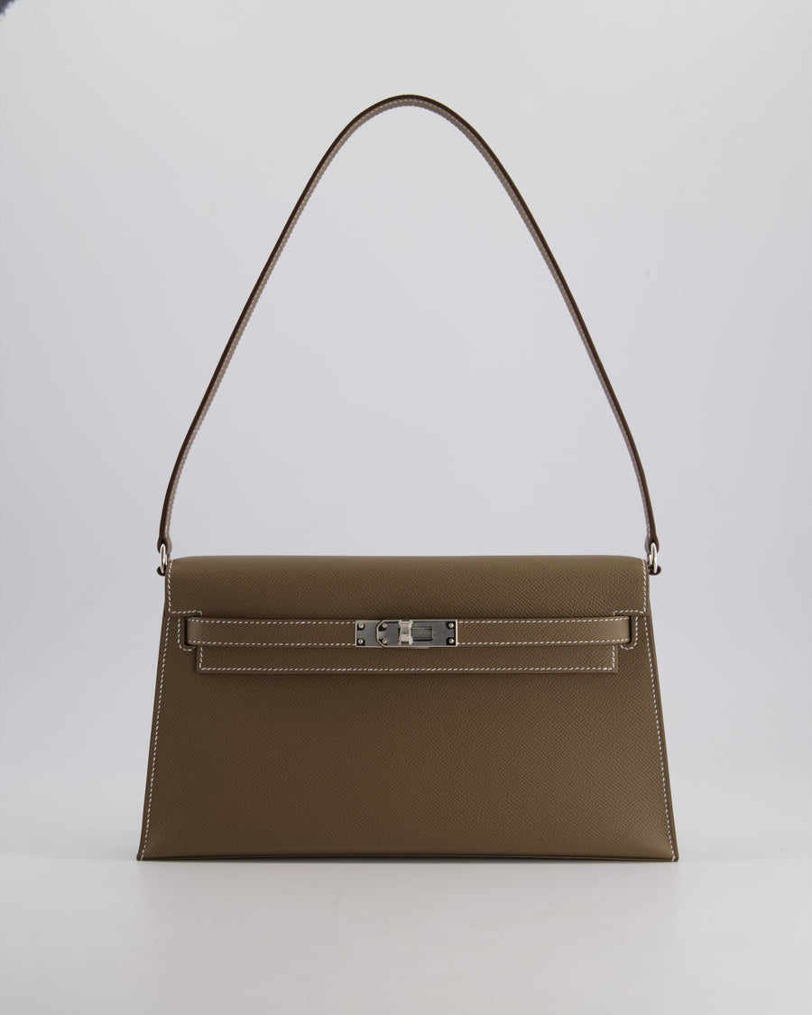 *NEW RELEASE* Hermès Kelly Elan Bag in Etoupe Epsom Leather with Palladium Hardware