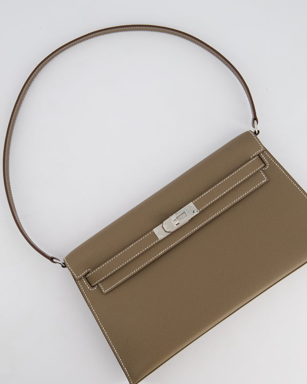 *NEW RELEASE* Hermès Kelly Elan Bag in Etoupe Epsom Leather with Palladium Hardware