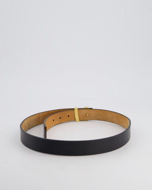 Louis Vuitton Black Belt with Gold Hardware Size 80