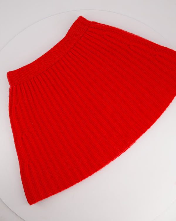 Gucci Red Knitted Wool Mini Skirt Size XS (UK 6)