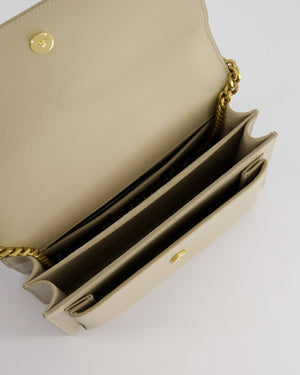 *HOT* Saint Laurent Beige Medium Sunset Bag in Smooth Calfskin Leather & Suede with Antique Gold Hardware RRP £1,930