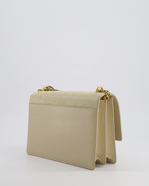 *HOT* Saint Laurent Beige Medium Sunset Bag in Smooth Calfskin Leather & Suede with Antique Gold Hardware RRP £1,930