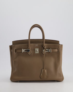 *FIRE PRICE* Hermès Birkin Retourne 25cm in Etoupe Swift Leather with Palladium Hardware