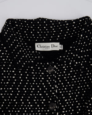 Christian Dior Black Knitted Button Down Jacket Size FR 36 (UK 8)