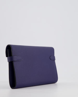 Hermès Kelly Wallet in Blue Saphir Epsom Leather with Palladium Hardware