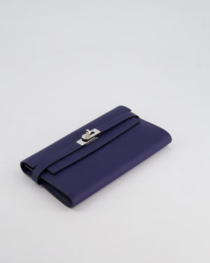 Hermès Kelly Wallet in Blue Saphir Epsom Leather with Palladium Hardware