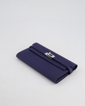 Hermès Kelly Wallet in Blue Saphir Epsom Leather with Palladium Hardware