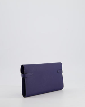 Hermès Kelly Wallet in Blue Saphir Epsom Leather with Palladium Hardware