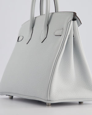 *NEW COLOUR* Hermès Birkin 25cm Retourne Bag in Gris Platine Togo Leather with Palladium Hardware