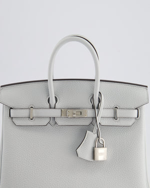 *NEW COLOUR* Hermès Birkin 25cm Retourne Bag in Gris Platine Togo Leather with Palladium Hardware