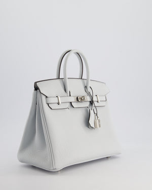 *NEW COLOUR* Hermès Birkin 25cm Retourne Bag in Gris Platine Togo Leather with Palladium Hardware