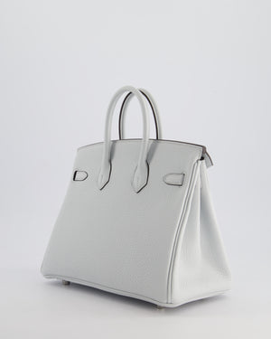 *NEW COLOUR* Hermès Birkin 25cm Retourne Bag in Gris Platine Togo Leather with Palladium Hardware