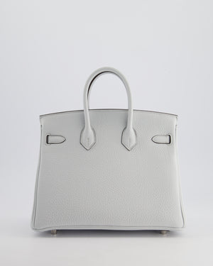 *NEW COLOUR* Hermès Birkin 25cm Retourne Bag in Gris Platine Togo Leather with Palladium Hardware