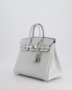 *NEW COLOUR* Hermès Birkin 25cm Retourne Bag in Gris Platine Togo Leather with Palladium Hardware