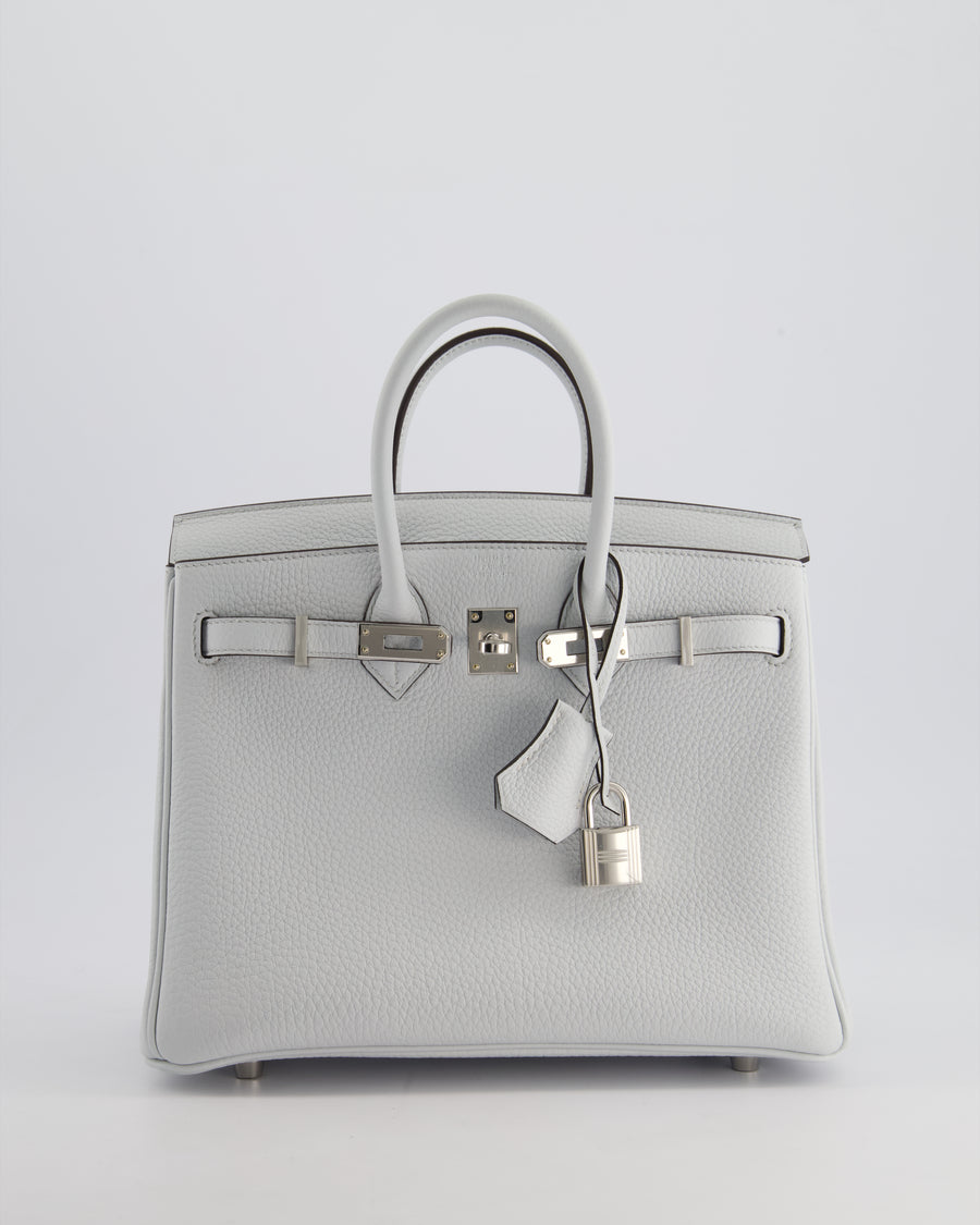 *NEW COLOUR* Hermès Birkin 25cm Retourne Bag in Gris Platine Togo Leather with Palladium Hardware