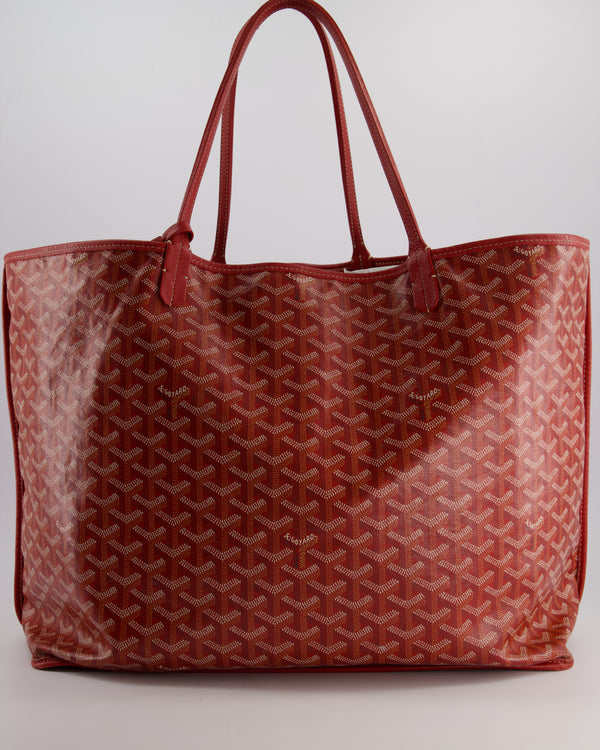 Goyard Anjou GM in Burgundy Goyardine & Calfskin Leather Reversible Shoulder Tote Bag