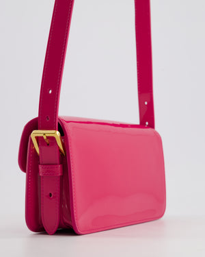 Christian Dior Fuchsia Miss Dior Flap Shoulder Bag in Patent Calfskin Leather with Gold Hardware RRP £3100