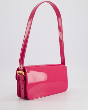 Christian Dior Fuchsia Miss Dior Flap Shoulder Bag in Patent Calfskin Leather with Gold Hardware RRP £3100