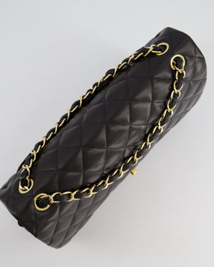 *FIRE PRICE* Chanel Black Jumbo Classic Double Flap Bag in Lambskin Leather with Gold Hardware