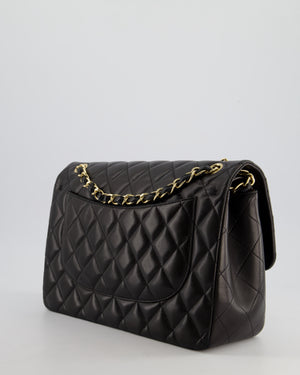 *FIRE PRICE* Chanel Black Jumbo Classic Double Flap Bag in Lambskin Leather with Gold Hardware