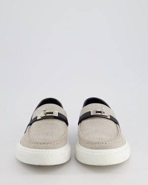 Hermès Game Slip-On Sneakers with Palladium Kelly Buckle Details Size EU 40