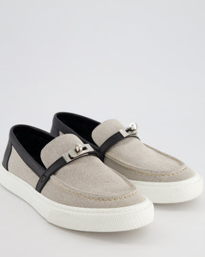 Hermès Game Slip-On Sneakers with Palladium Kelly Buckle Details Size EU 40