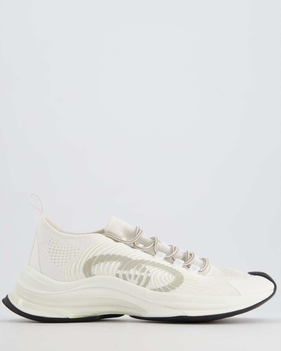 Gucci White Run GG Logo Trainers Size EU 39.5