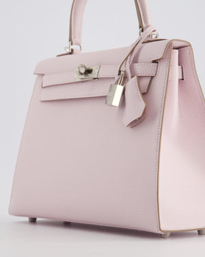 *RARE* Hermès Kelly 25cm Bag in Mauve Pale Epsom Leather with Palladium Hardware