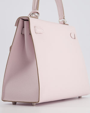 *RARE* Hermès Kelly 25cm Bag in Mauve Pale Epsom Leather with Palladium Hardware