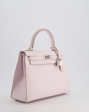 *RARE* Hermès Kelly 25cm Bag in Mauve Pale Epsom Leather with Palladium Hardware