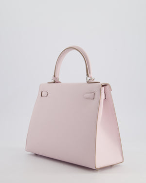 *RARE* Hermès Kelly 25cm Bag in Mauve Pale Epsom Leather with Palladium Hardware