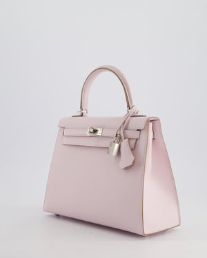 *RARE* Hermès Kelly 25cm Bag in Mauve Pale Epsom Leather with Palladium Hardware