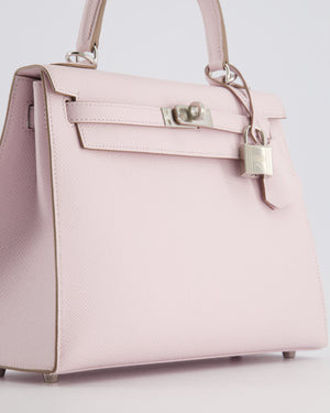 *RARE* Hermès Kelly 25cm Bag in Mauve Pale Epsom Leather with Palladium Hardware