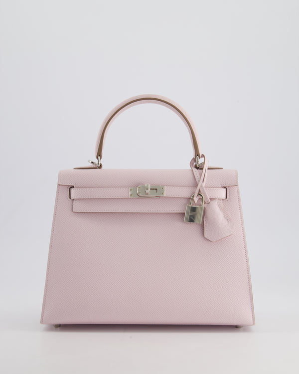 *RARE* Hermès Kelly 25cm Bag in Mauve Pale Epsom Leather with Palladium Hardware