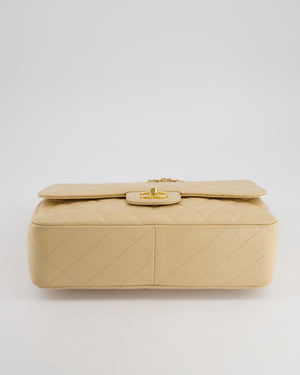 *FIRE PRICE* Chanel Beige Jumbo Classic Single Flap Bag in Caviar Leather with Gold Hardwar