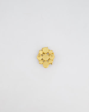 Chanel Antique Gold Brooch with Pearls and Crystal Detail