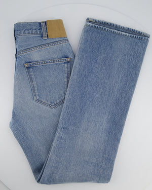 Celine Blue Light Wash High-Waisted Straight Jeans Size 26 (UK 8)