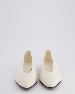 Loro Piana Rebbeca Ballet Flats in White Size EU 40.5 RRP £695