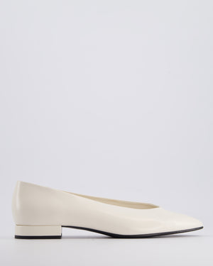 Loro Piana Rebbeca Ballet Flats in White Size EU 40.5 RRP £695