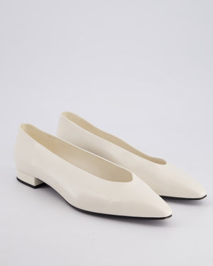 Loro Piana Rebbeca Ballet Flats in White Size EU 40.5 RRP £695