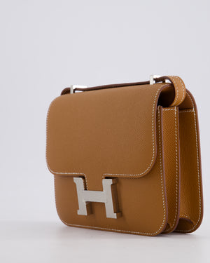 *HOT* Hermès Constance III Mini 18cm Miroir Bag in Gold Epsom Leather with Palladium Hardware