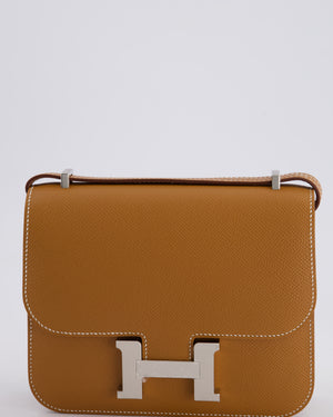 *HOT* Hermès Constance III Mini 18cm Miroir Bag in Gold Epsom Leather with Palladium Hardware